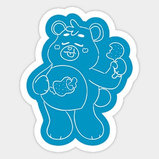 care bears eat meat Sticker